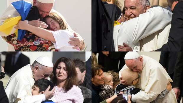 WEB-POPE FRANCIS-COLLAGE-HUGS-ANtoine Mekary-Marko Vombergar-ALETEIA