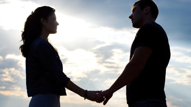 COUPLE, HANDS, SKY