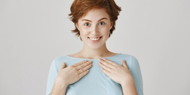 GIRL, GLAD, SURPRISED
