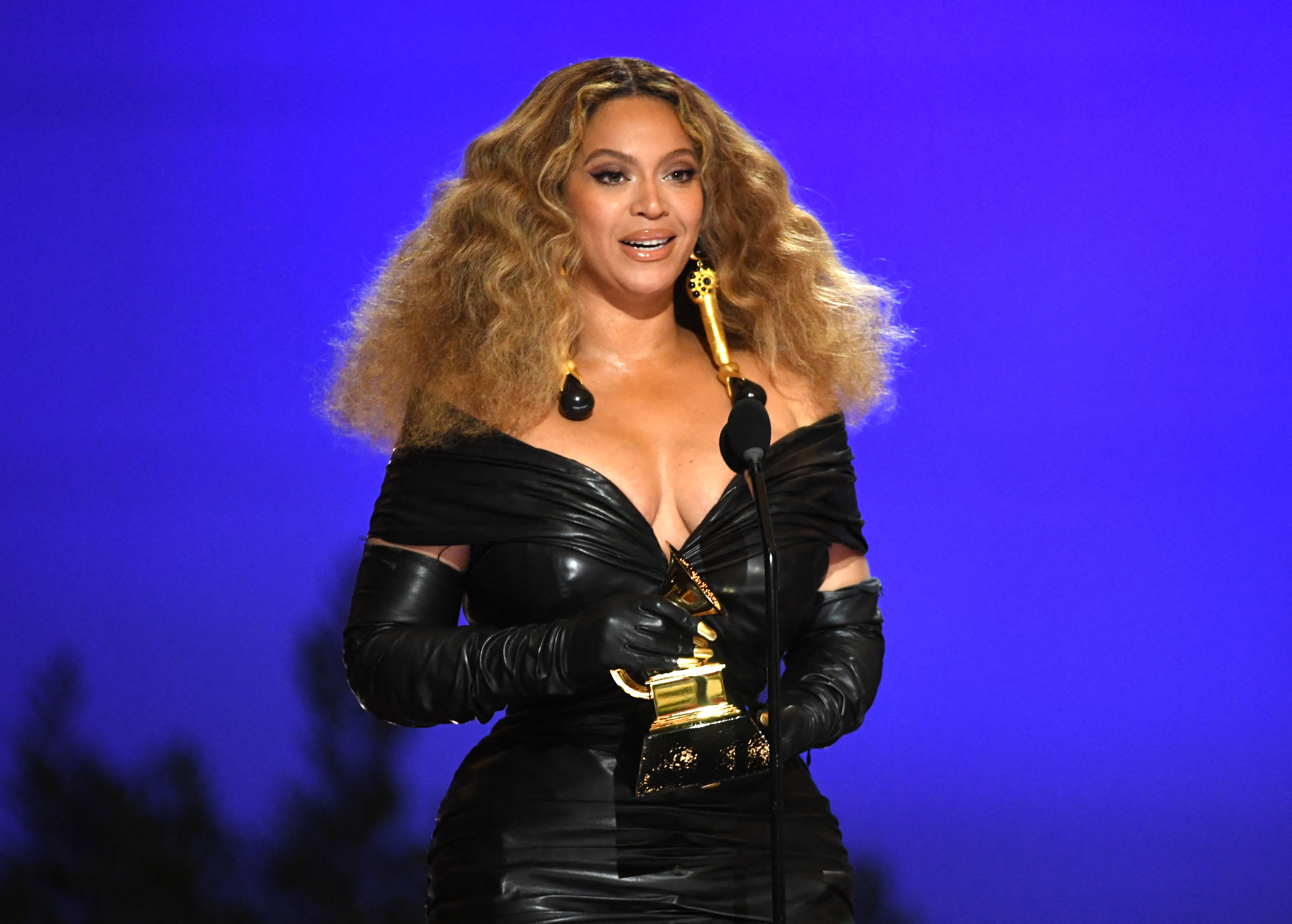 LOS ANGELES, CALIFORNIA - MARCH 14: Beyoncé accepts the Best R&B Performance award for 'Black Parade' onstage during the 63rd Annual GRAMMY Awards at Los Angeles Convention Center on March 14, 2021 in Los Angeles