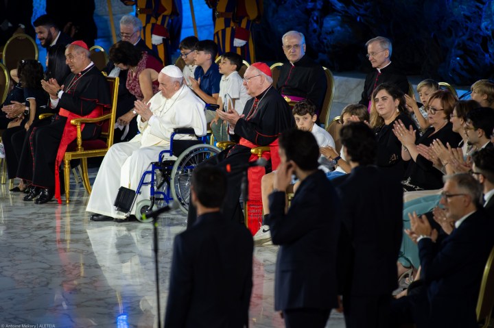 Pope Francis attends the Festival of Families - 10th World Meeting of Families - Paul VI Hall