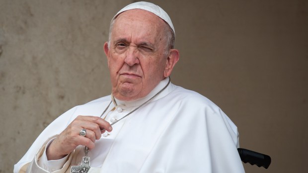 POPE FRANCIS DURING MEETING WITH THE CHILDREN'S COURTYARD