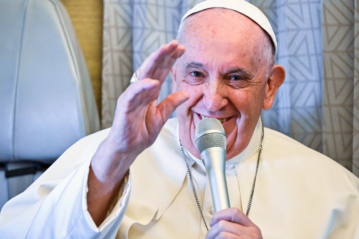 Pope-Francis-speaks-aboard-the-plane-flying-from-Nur-Sultan-to-Rome-AFP