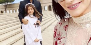 Laura Pausini, feliz con la Primera Comunión de su hija