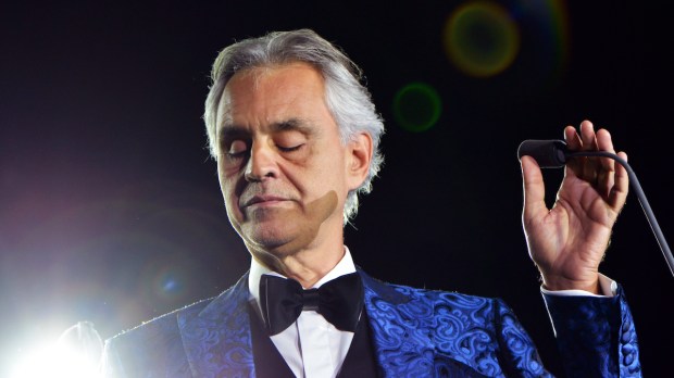 The Italian tenor and singer Andrea Bocelli