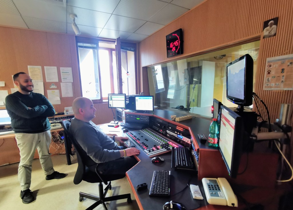 Estudio de grabación en Radio Vaticano