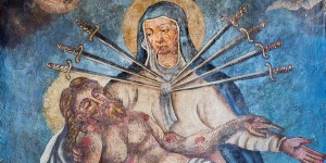 La Virgen María de los Siete Dolores que se apareció en una piedra