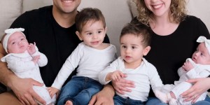 Esta pareja tuvo 2 pares de gemelos en poco más de un año