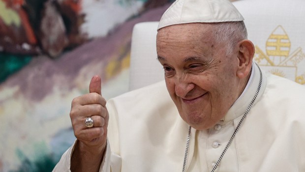 Pope-Francis-gestures-as-he-holds-a-meeting-with-young-members-of-Scholas-Occurrentes-AFP