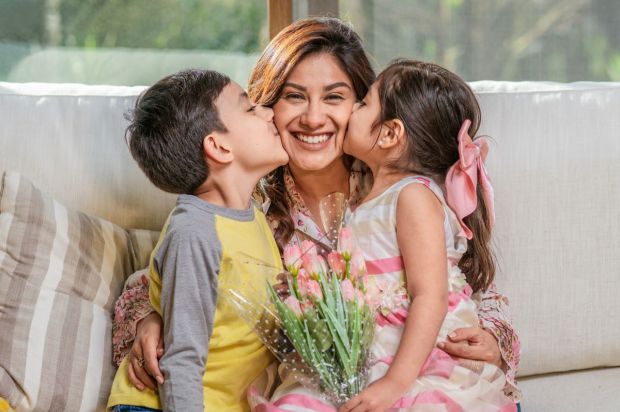 Madre e hijos