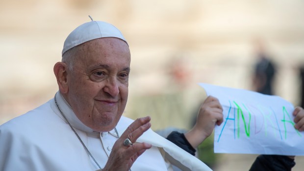 Pope Francis during his weekly general audience in Saint Peter's square at the Vatican