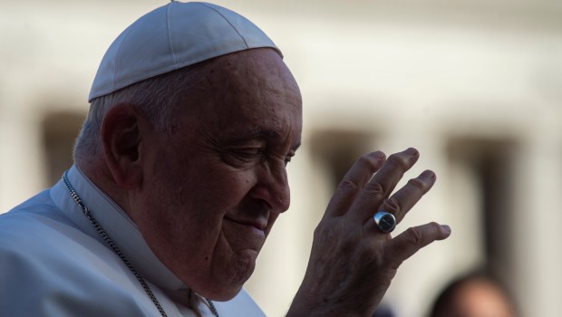 Pope Francis during his weekly general audience in Saint Peter's square at the Vatican