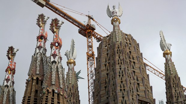 Expiatory Church of the Sagrada Familia basilica in Barcelona