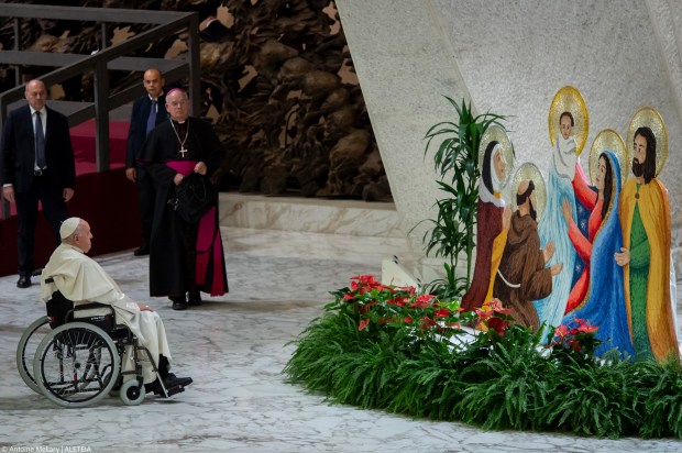 Pope Francis during his weekly general audience in Paul VI Hall at the Vatican