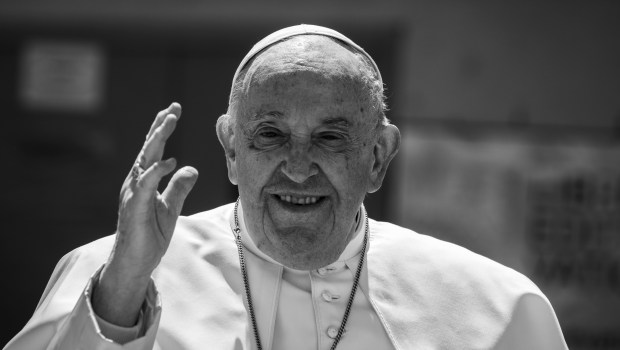 Pope Francis during his weekly general audience in St. Peter's square at the Vatican on April 17, 2024