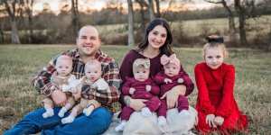 Esta familia con cuatrillizos es única: ¡1 en cada 70 millones!